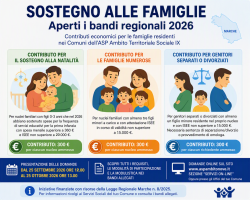 Sostegno alle famiglie Sostegno alle famiglie